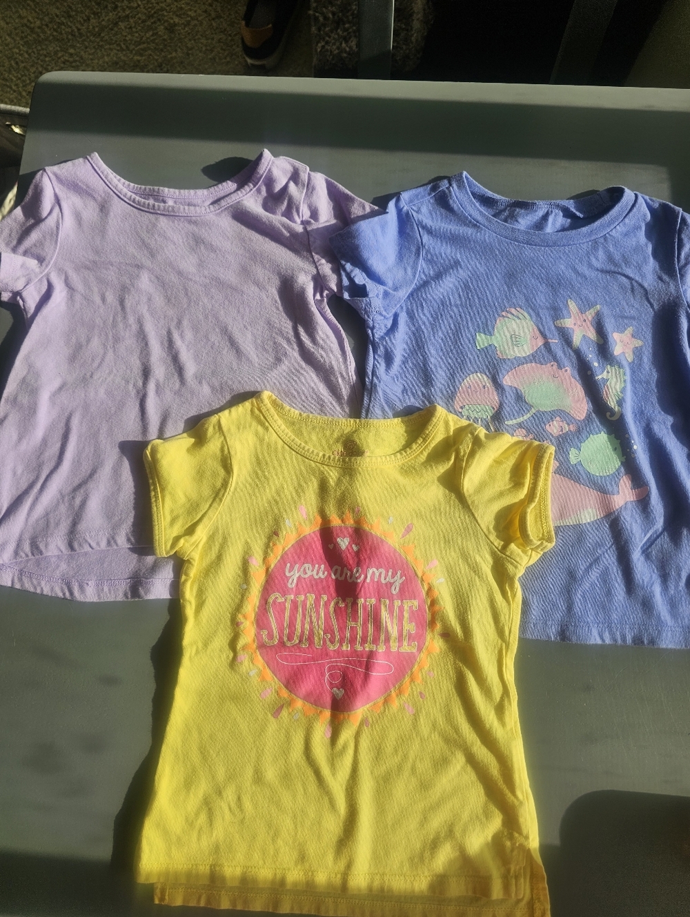 Toddler Girls Lot Of 3 Tshirts Sz 4t